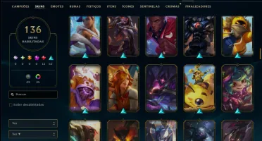 Bronze 4 com TODOS os Champs e 136 Skins (Mais de 100 Jogos)