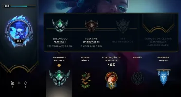 Conta League Of Legends Platina 89 skins + 47 lendas TFT