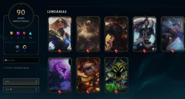 Conta League Of Legends Platina 89 skins + 47 lendas TFT