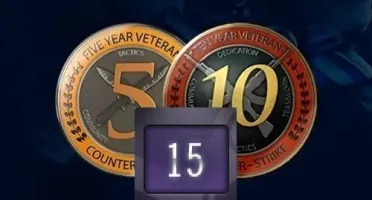CONTA ANTIGA STEAM 15 ANOS MEDALHAS 5 E 10 ANOS DE SERVIÇO