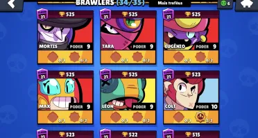 Conta Braw Stars - 18 k; 34/35 brawlers