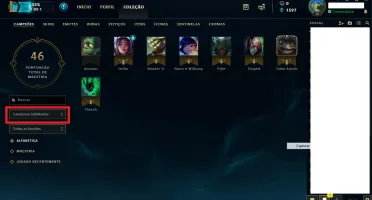 Conta League lvl 18, 8 champs, 1597EA tresh,pyke,tk,irelia