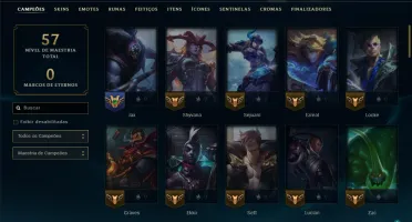 Unranked com 75 Champs e 2 Skins
