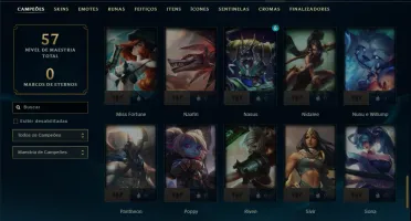 Unranked com 75 Champs e 2 Skins
