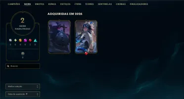 Unranked com 75 Champs e 2 Skins