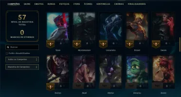 Unranked com 75 Champs e 2 Skins