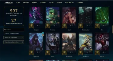 Conta prata 3 com 32 skins e 81 champs
