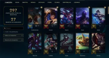 Conta prata 3 com 32 skins e 81 champs