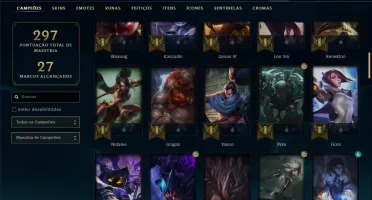 Conta prata 3 com 32 skins e 81 champs