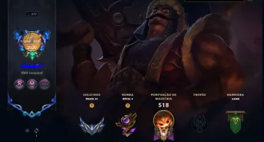 Conta lol prata IV, todos os champs, honra 4, level 377 e 14
