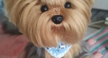 Casal Mini Pet Yorkshire - Amigurumi de Crochê