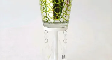 Castiçal Espelhado Bolas - Verde