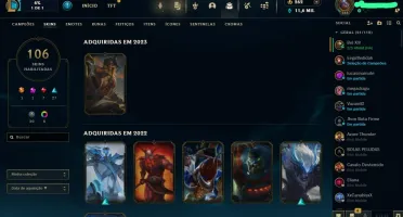 Conta Lol rara Twitch medieval e ww cinzento