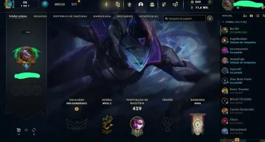 Conta Lol rara Twitch medieval e ww cinzento