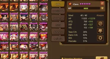 Conta Summoners War - 3 LDS - Christine, Eleanor e Sylvia
