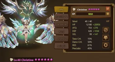 Conta Summoners War - 3 LDS - Christine, Eleanor e Sylvia