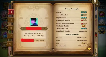 Conta Summoners War - 3 LDS - Christine, Eleanor e Sylvia