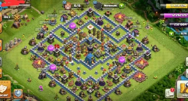 CV12 FULL CLASH OF CLANS TH12 6 CONSTRUTOR paisagem 6 skins