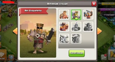 CV12 FULL CLASH OF CLANS TH12 6 CONSTRUTOR paisagem 6 skins