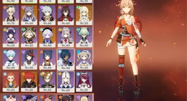 Yoimiya+Zhongli+Albedo+Qiqi C1+Diluc C1+Keqing