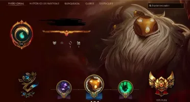 GOLD V, 94 Skins (DJ Sona), lvl 96 e 125 champs