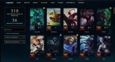 Conta platina 4 com 97 champs e 94 skins +1 Prestigio