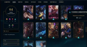 Conta platina 4 com 97 champs e 94 skins +1 Prestigio
