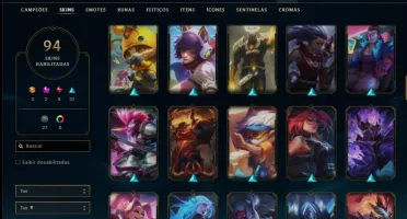Conta platina 4 com 97 champs e 94 skins +1 Prestigio
