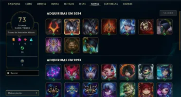 Unranked com TODOS os champs e 36 Skins + 2 Prestigios