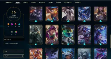 Unranked com TODOS os champs e 36 Skins + 2 Prestigios