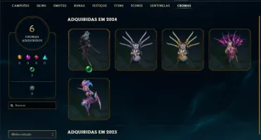 Unranked com TODOS os champs e 36 Skins + 2 Prestigios