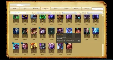 Conta Borda de Prata 69 campeões e 14 skins