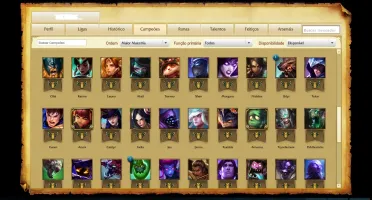 Conta Borda de Prata 69 campeões e 14 skins