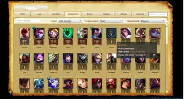 Conta Borda de Prata 69 campeões e 14 skins