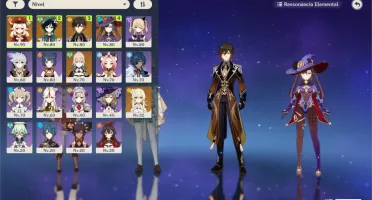 AR 53 HU TAO, KLEE, VENTI, ZHONGLI, MONA, JEAN + 2 ARMAS T5