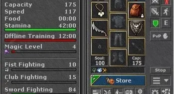 Conta 2 EK's e 1 Knight e 75 coins (servidores diferentes)