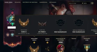 Ouro 2 com TODOS os Champs e 60 Skins ( MID / JG / TOP )
