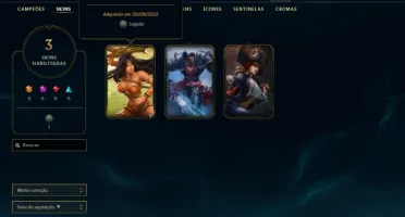 Conta Platina 4 com 21 Champs e 3 Skins + 7 Fragmentos