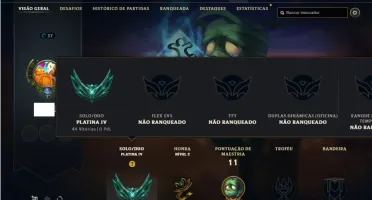 Conta Platina 4 com 21 Champs e 3 Skins + 7 Fragmentos