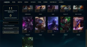 Conta Platina 4 com 21 Champs e 3 Skins + 7 Fragmentos