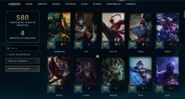 Conta LOL Smurf Unranked Diamond Season 9 147 Skins