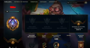 Conta LOL Smurf Unranked Diamond Season 9 147 Skins