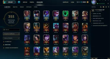 Conta platina 3 com muitas skins