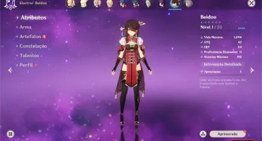 Conta Genshin Impact (Diluc, Venti, Fischl....). RANK 32