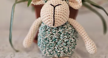 Carneirinho Pipoca Verde Esperança, croche, amigurumi