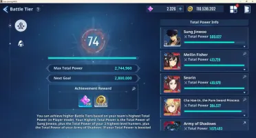 Solo Leveling Arise Conta 2.7kk de poder