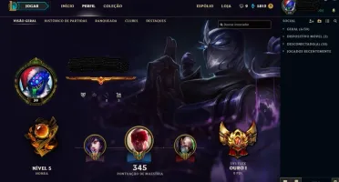 GOLD 1 QUASE FULL CHAMP (FALTA 3) E 102 SKINS 3 ULTIMATE