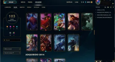 GOLD 1 QUASE FULL CHAMP (FALTA 3) E 102 SKINS 3 ULTIMATE
