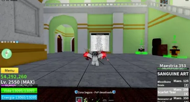 Conta blox fruits com sanguine todas v4 espadas e armas