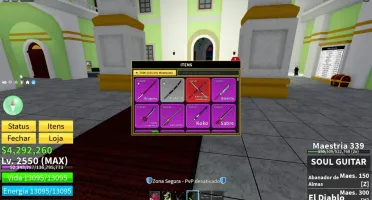 Conta blox fruits com sanguine todas v4 espadas e armas